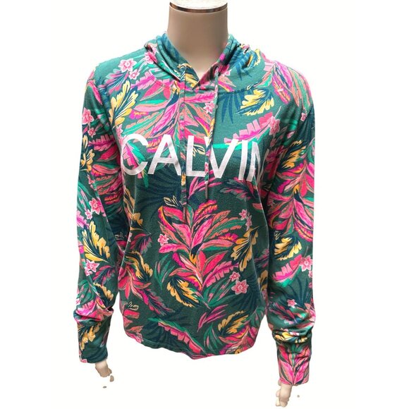 Calvin Klein Tops - Calvin Klein Performance Floral Lightweight Hoodie LG